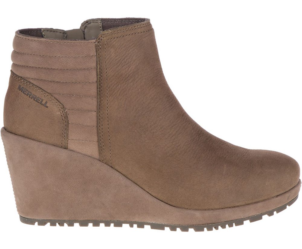 Merrell Støvler Dame - Tremblant Wedge Bluff Waterproof - Brune - MZQ074685